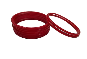 Red Glass Bangle Set - Size 2.6 1 Pack (12 Pieces)